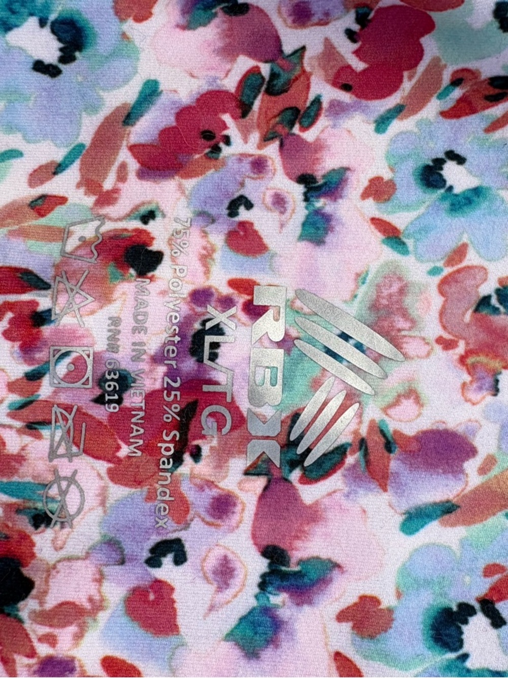 RBX Pink Multi Floral Print Leggings - Picture 2 of 2